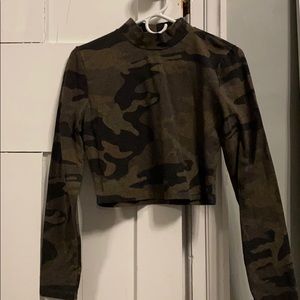 camouflage mock neck tna